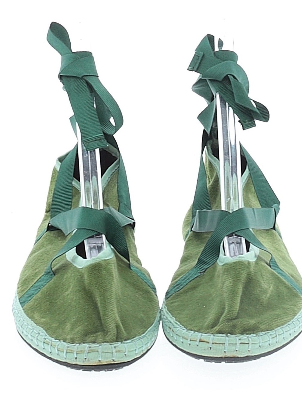 Flabelus Gyneth Handmade In Spain Velvet Ribbon Flats Size 42 Euc — image 5 of 7